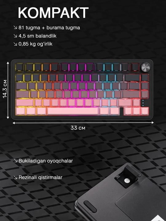 Mexanik klaviatura gaming uchun, simsiz va simli klaviatura