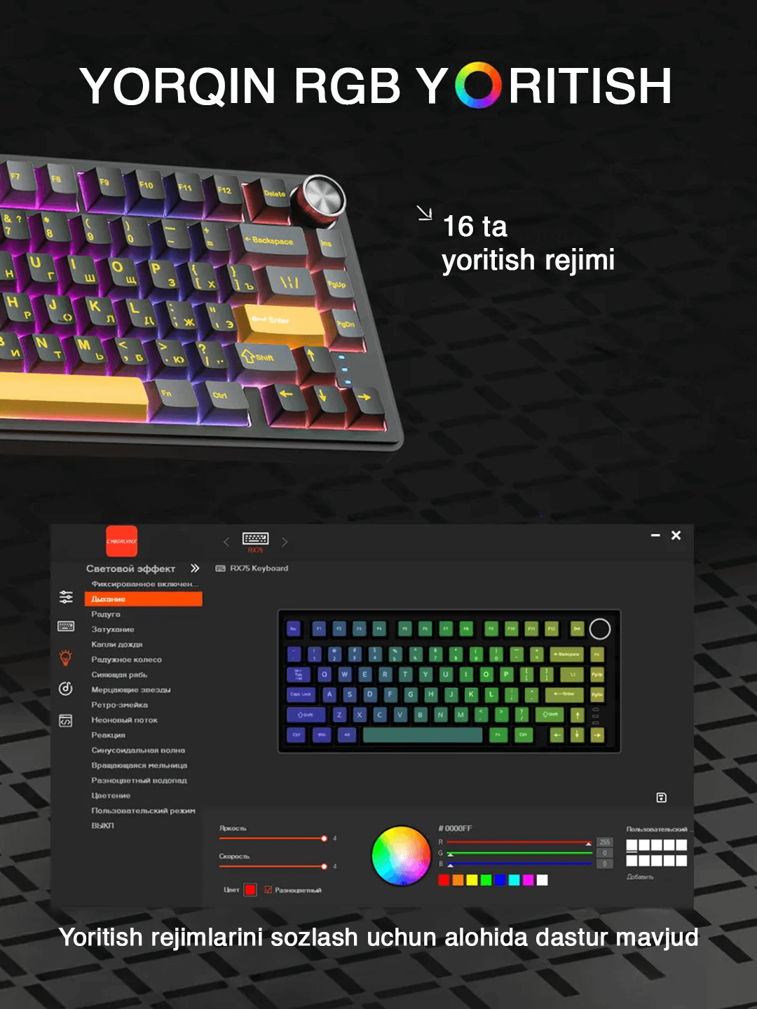 Mexanik klaviatura gaming uchun, simsiz va simli klaviatura