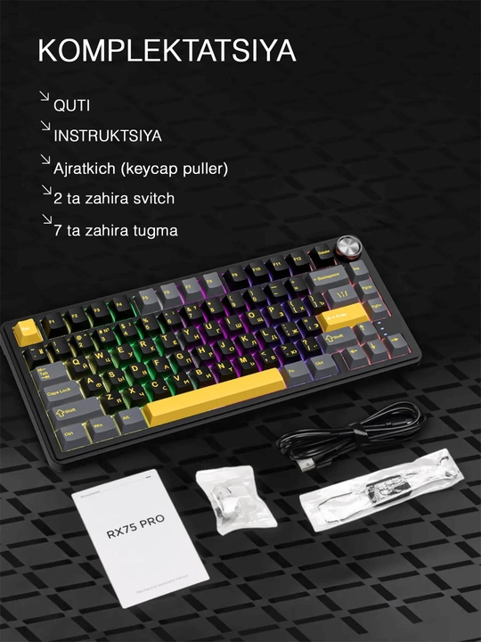 Mexanik klaviatura gaming uchun, simsiz va simli klaviatura