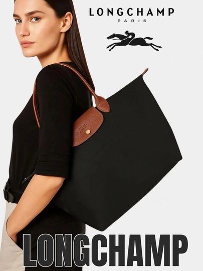Сумка женская в стиле Longchamp - вместительная, водостойкая нейлоновая сумка