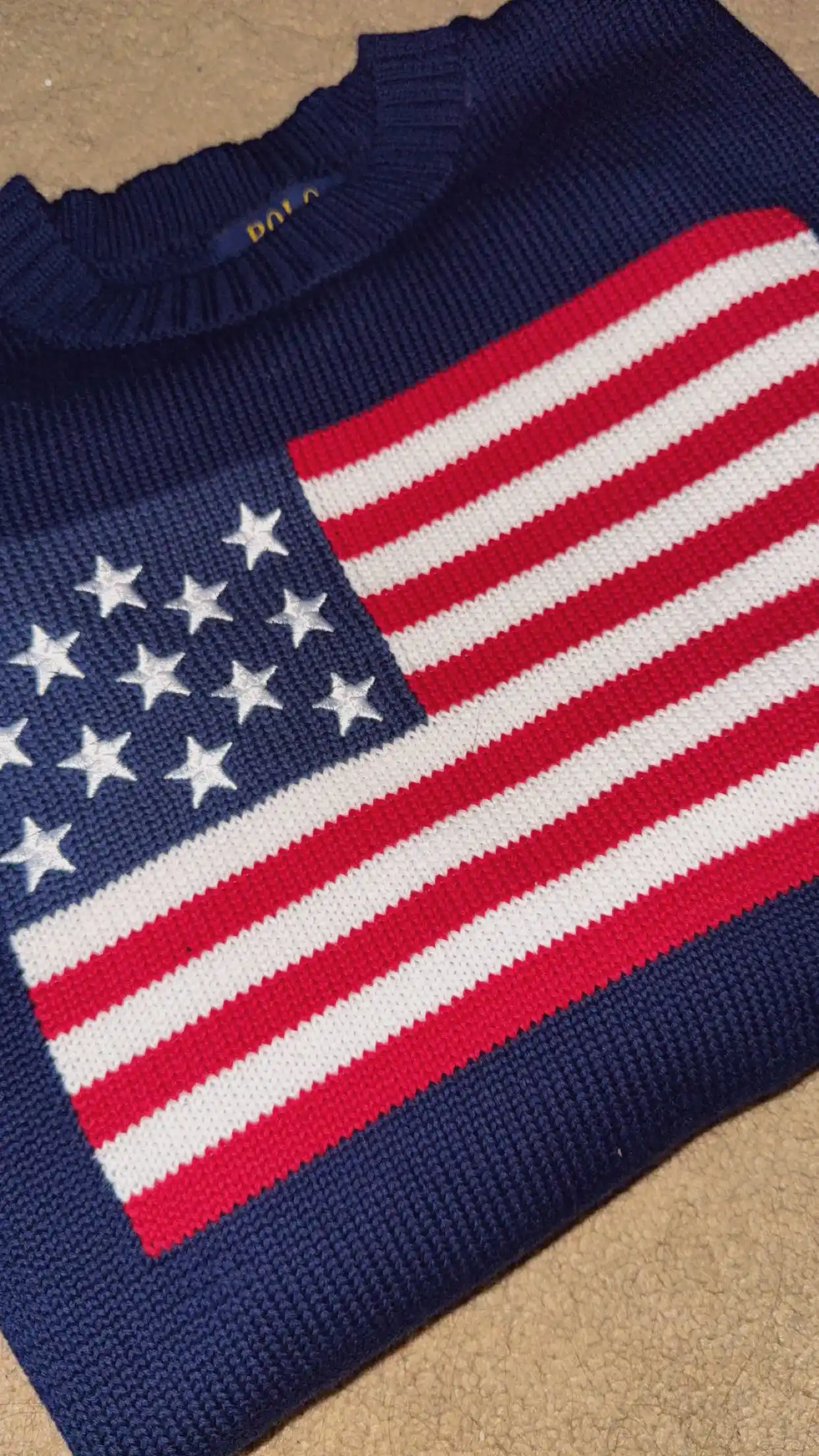 Женский свитер с американским флагом от Polo Ralph Lauren