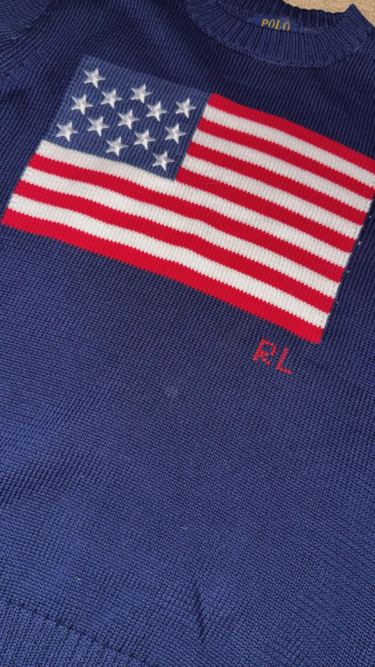 Женский свитер с американским флагом от Polo Ralph Lauren