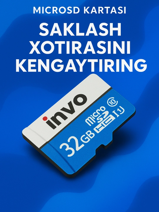 INVO telefon xotira kartasi, mikro fleshka, 64 GB, 32 GB, 16 GB, 8 GB, 4 GB, 2 GB, 1 GB - 