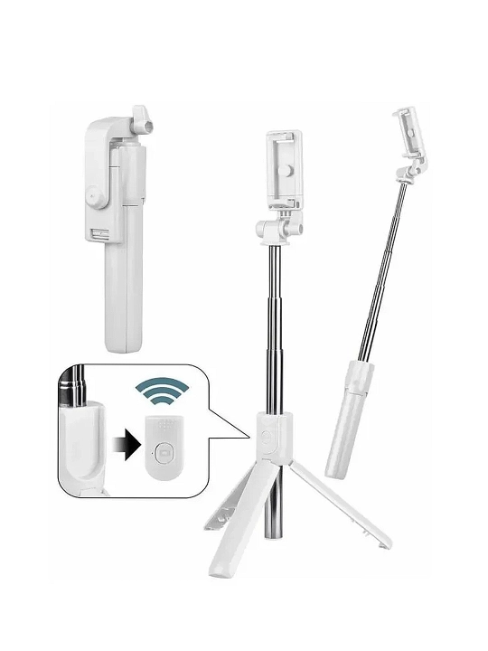Monopod LED va Bluetooth pulti bilan, smartfonlar, iPhone, Android uchun selfi tayoqchasi