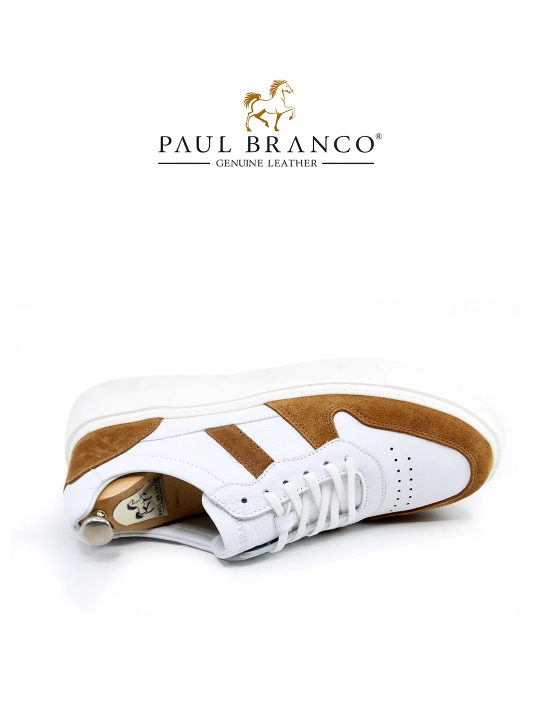 Tabiiy charmdan krossovkalar, yengil kundalik Paul Branco, 24513