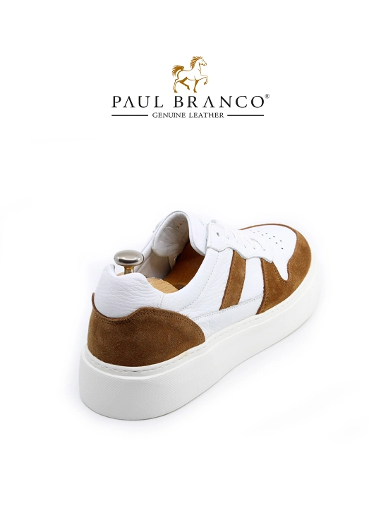 Tabiiy charmdan krossovkalar, yengil kundalik Paul Branco, 24513