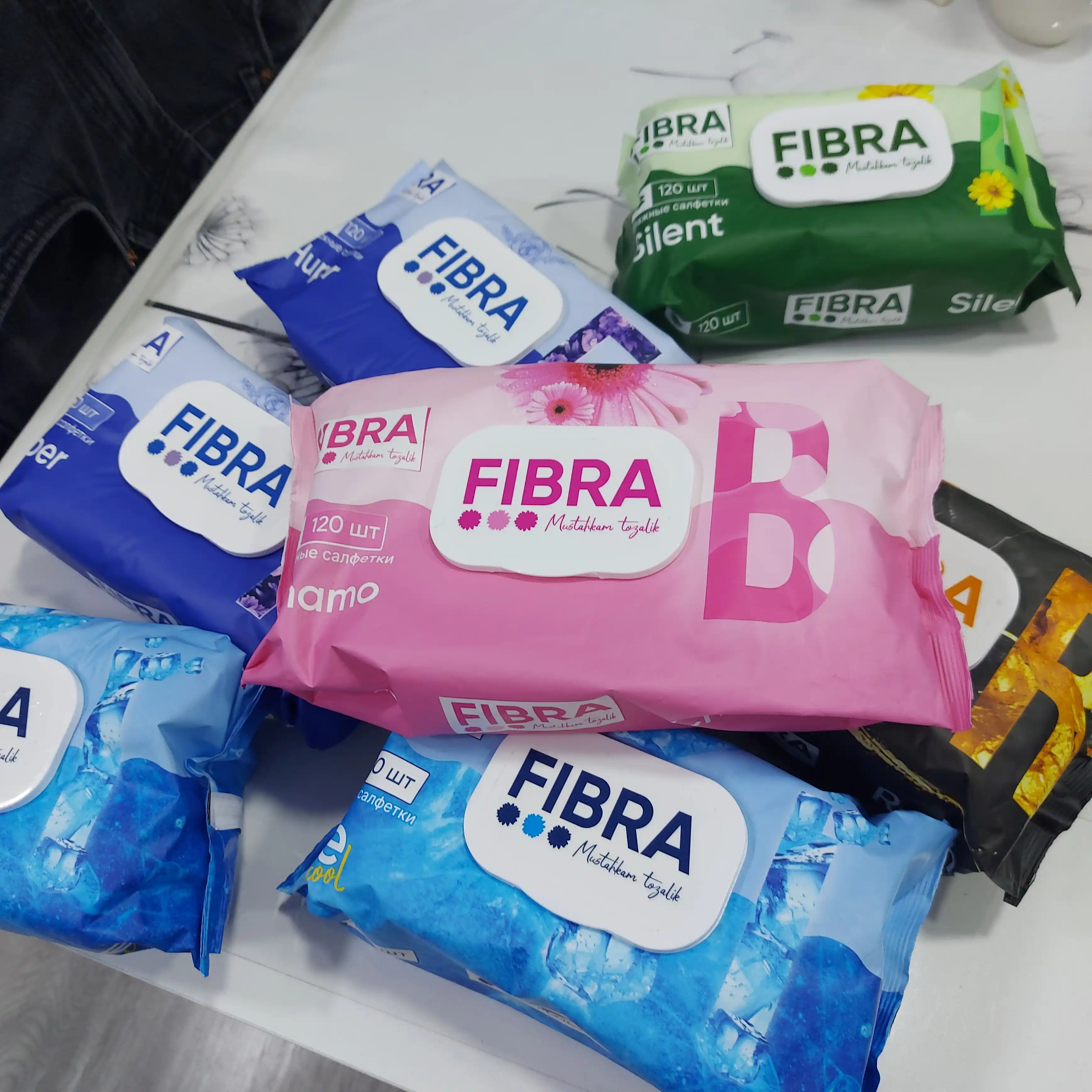 FIBRA Chamo nam salfetkalari, 120 dona