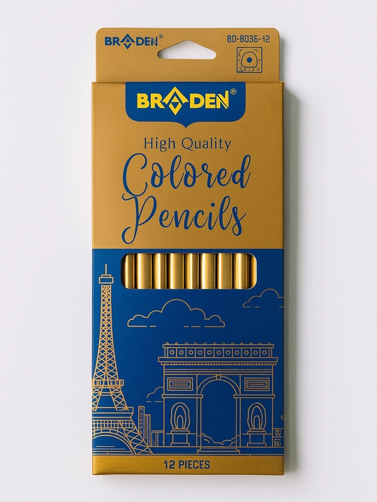 Rangli qalamlar Braden 8036-12, 12 rang - 