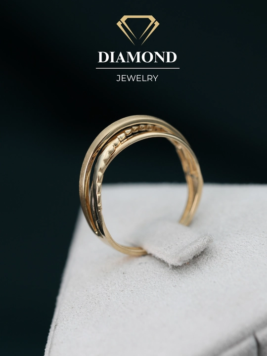 Ayollar uchun oltin uzuk, tilla 585 proba, 1.90 gr, D19U model, DIAMOND