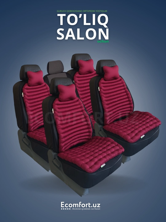 Avtomobillar uchun ortopedik nakidkalar, to'liq salon, ECOMFORT