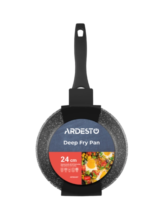 Qopqoqsiz Ardesto Gemini Gourmet antipiren tovasi, 24-26-28 sm, alyuminiy, AR1924DF