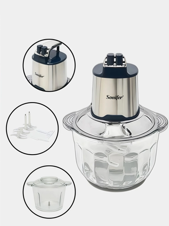 Elekt maydalagich Sonifer SF-8123, 4 litr, сhopper, blender, mikser, gosht maydalagich
