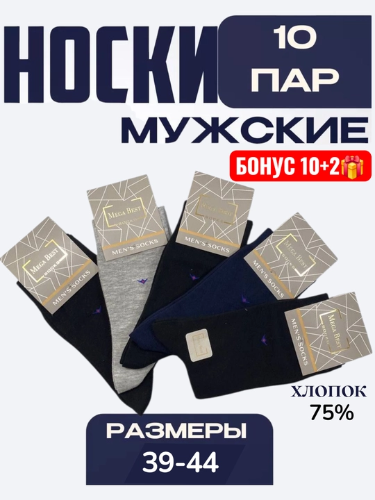 Erkaklar paypoqlari, uzun, klassik, o‘lchami 39-44 - 