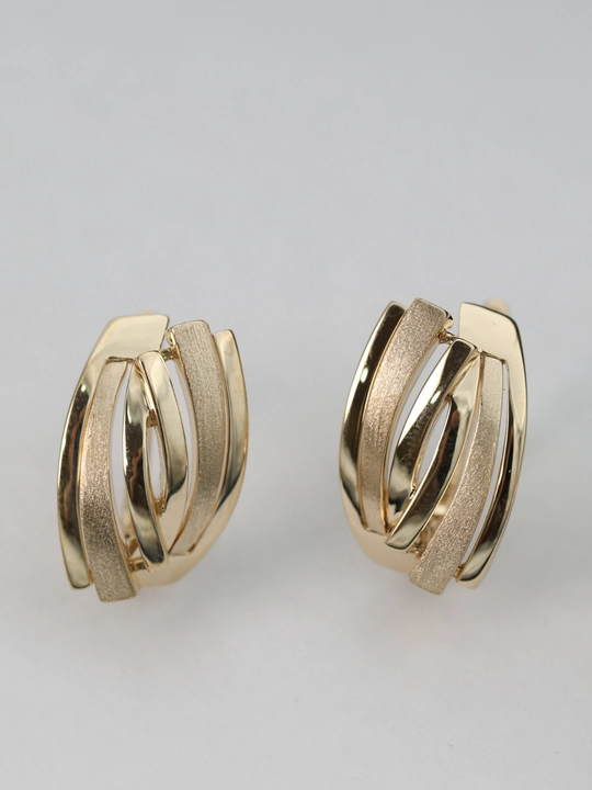Ayollar uchun oltin uzuk va zirak to'plami, tilla 585 proba, 10.28 gr, D24K model, DIAMOND