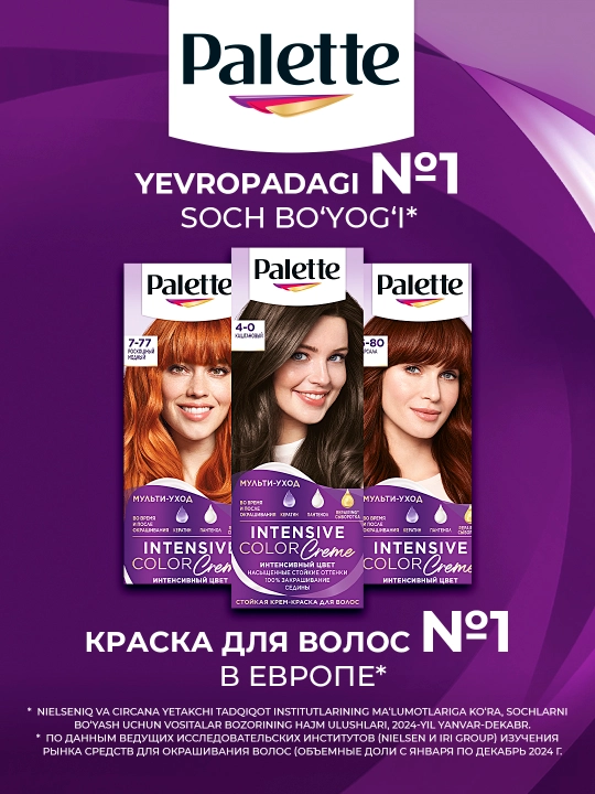 Крем краска Palette Intensive Color Creme N3, 4-0, каштановый