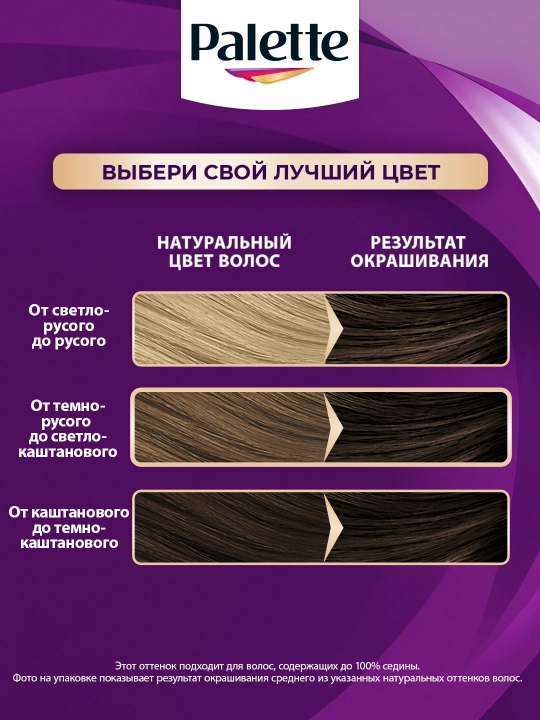 Крем краска Palette Intensive Color Creme N3, 4-0, каштановый