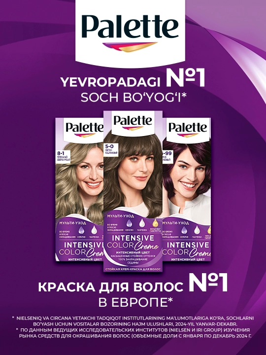Краска для волос Palette ICC 5-0, светло-каштановый