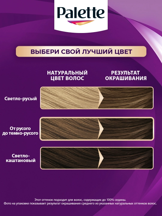 Краска для волос Palette Intensive Color Creme N5, тон 6-0 темно-русый