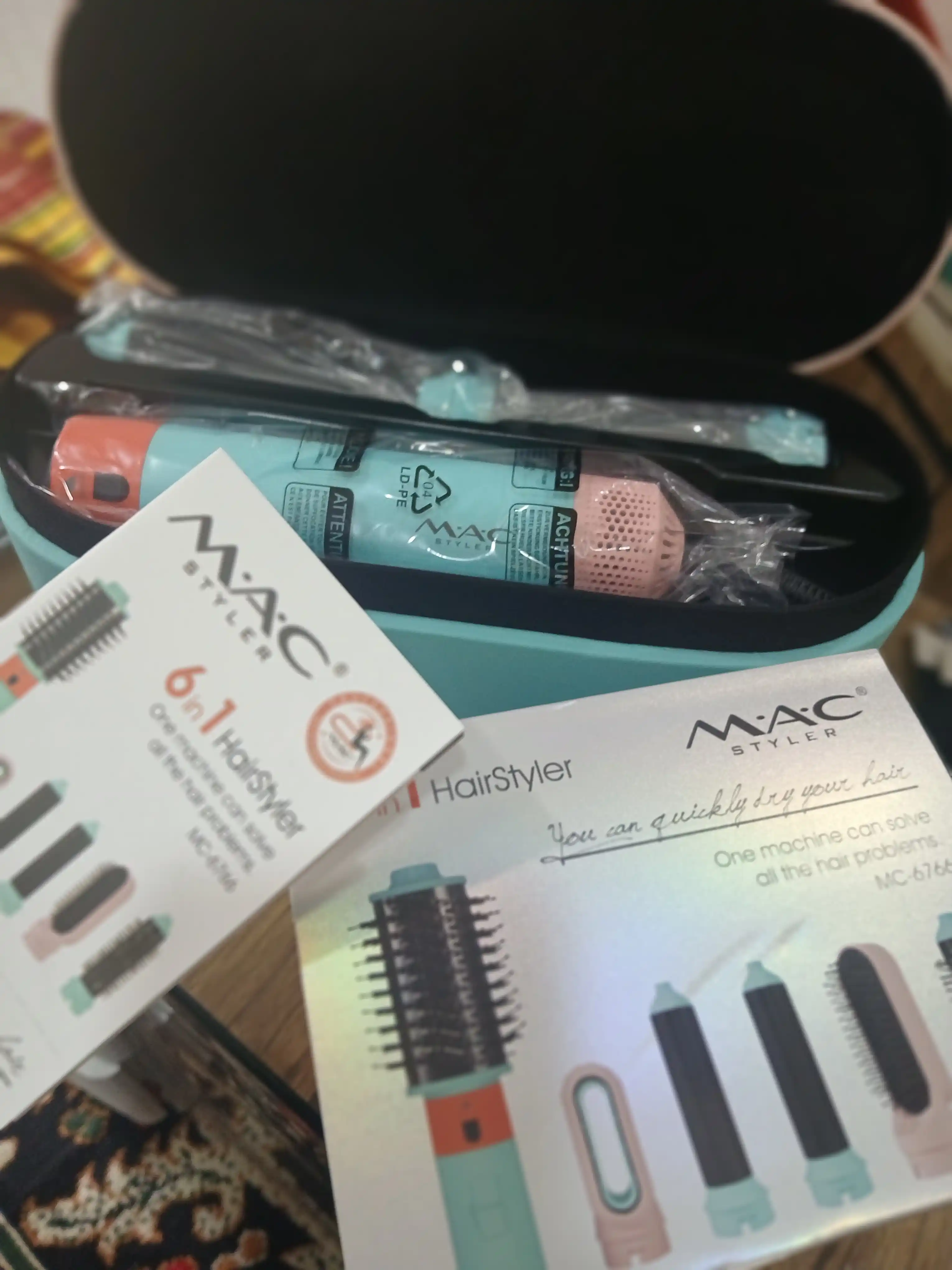 MAC styler soch uchun fen MC-6766, 6 tasi 1 da, havoda tekislash va avtomatik tekislash