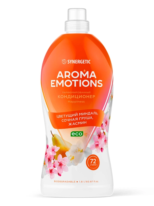 Кондиционер для белья SYNERGETIC "EMOTIONS" Happiness / Счастье, 1,8 л