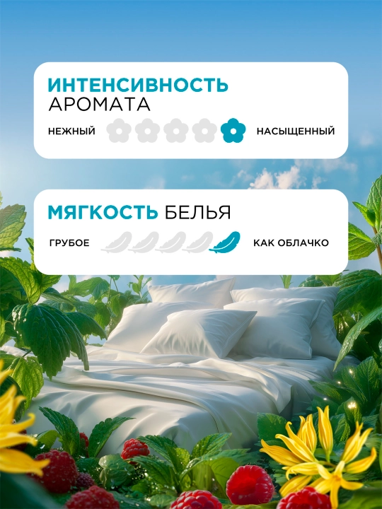 Кондиционер для белья SYNERGETIC "EMOTIONS" Serenity / Безмятежность, 1,8 л