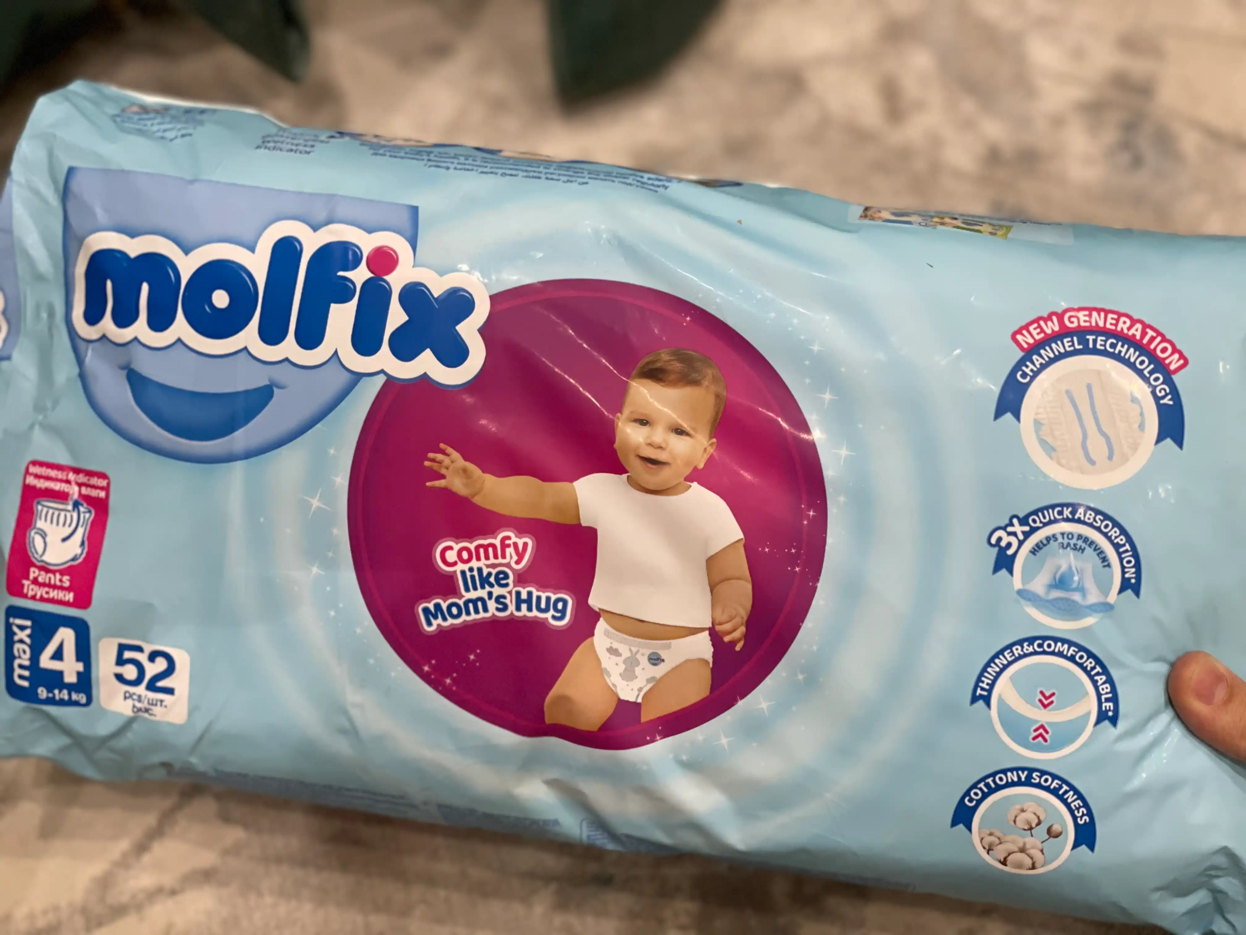 Bolalar uchun trusikchalar Molfix Jumbo 4, 52 dona