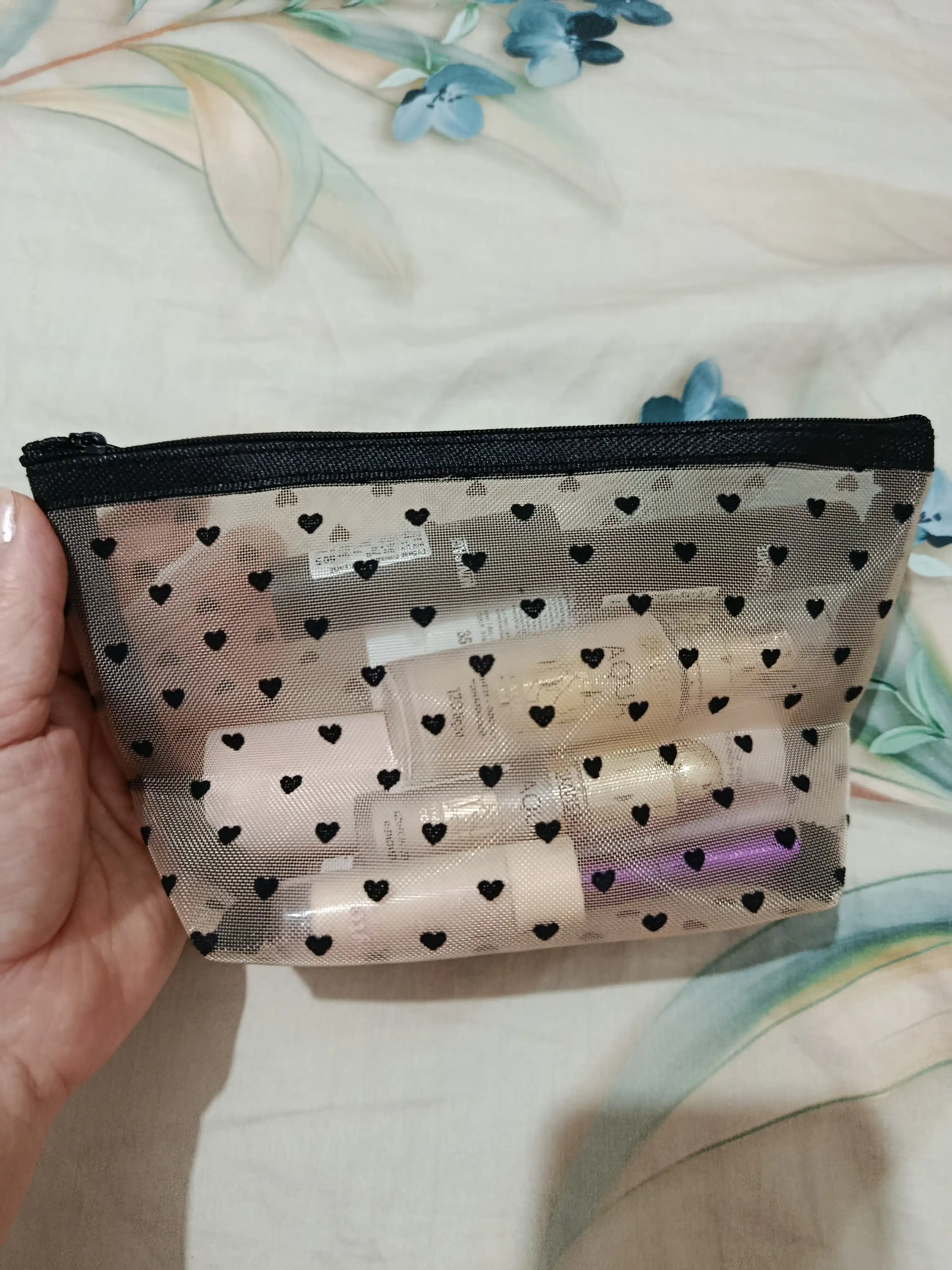 Ayollar kosmetichkasi, yurakchali kosmetichka, mini kosmetik sumka