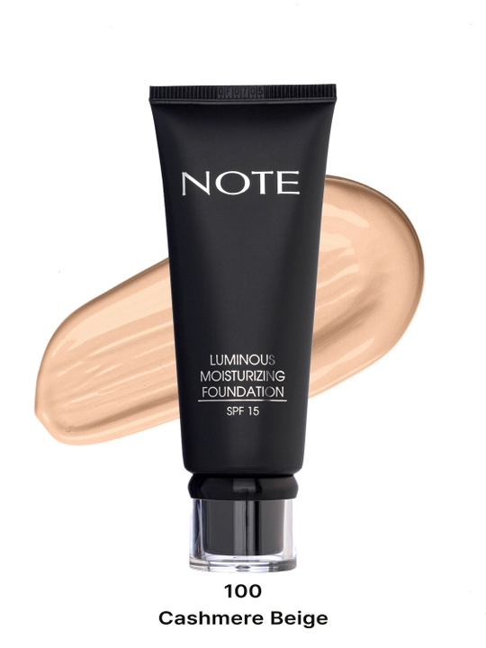 NOTE Luminous Moisturizing Foundation SPF 15 tonal kremi, yaltiroq qoplama