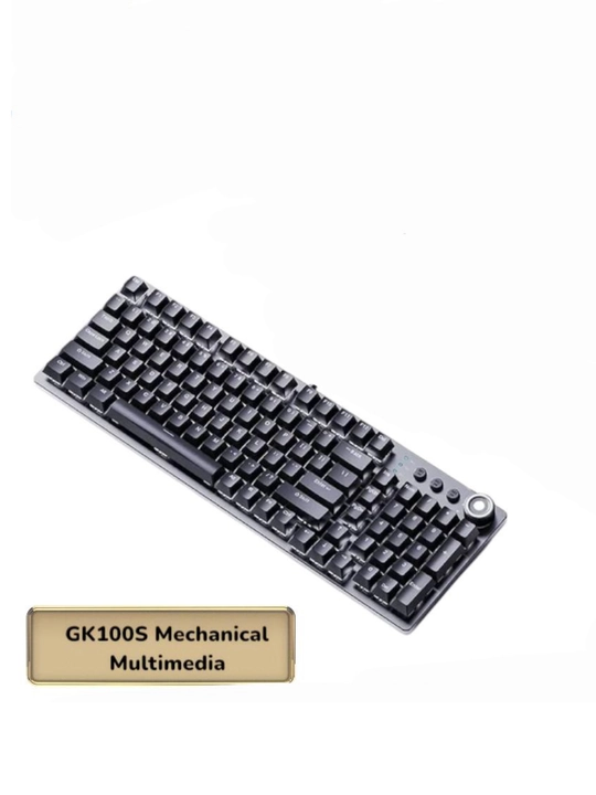 GK100S Mechanical Gaming klaviatura, RGB yoritgichli, USB, multimedia tugmalar
