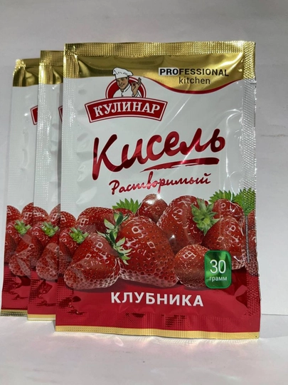 Кисель порошок Кулинар, клубника, саше, 30 г — ВКРГСВТ-4513213