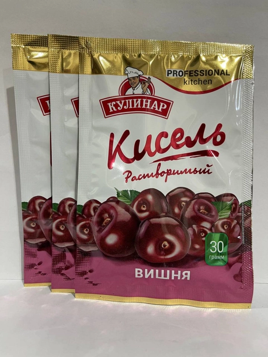 Kulinar eruvchan kisel, gilos ta’mi, 3 ta sashe 30 g dan