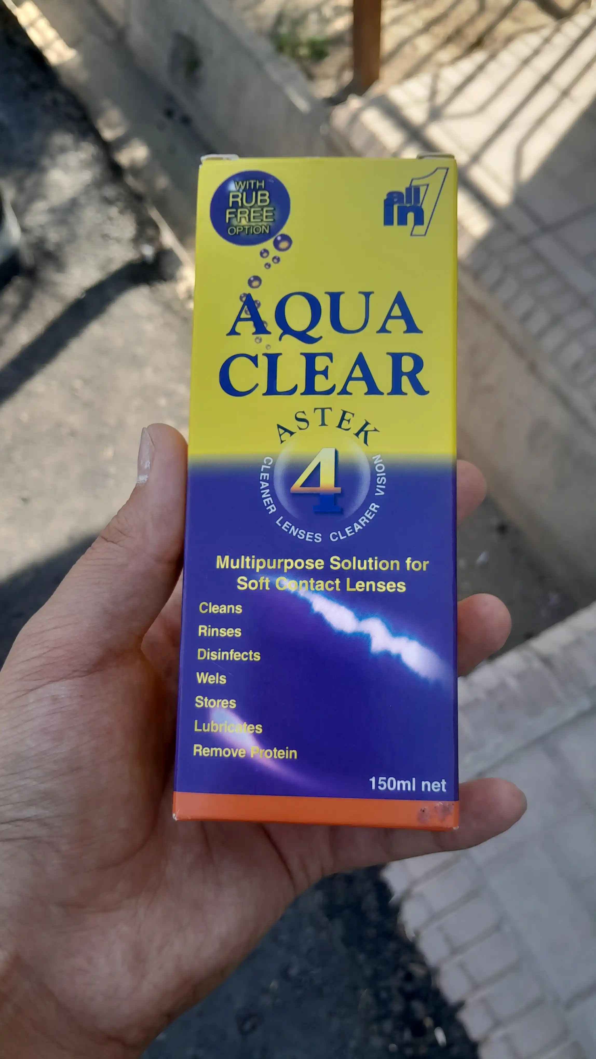 Раствор воды для контактных линз Aqua clear, 150 мл