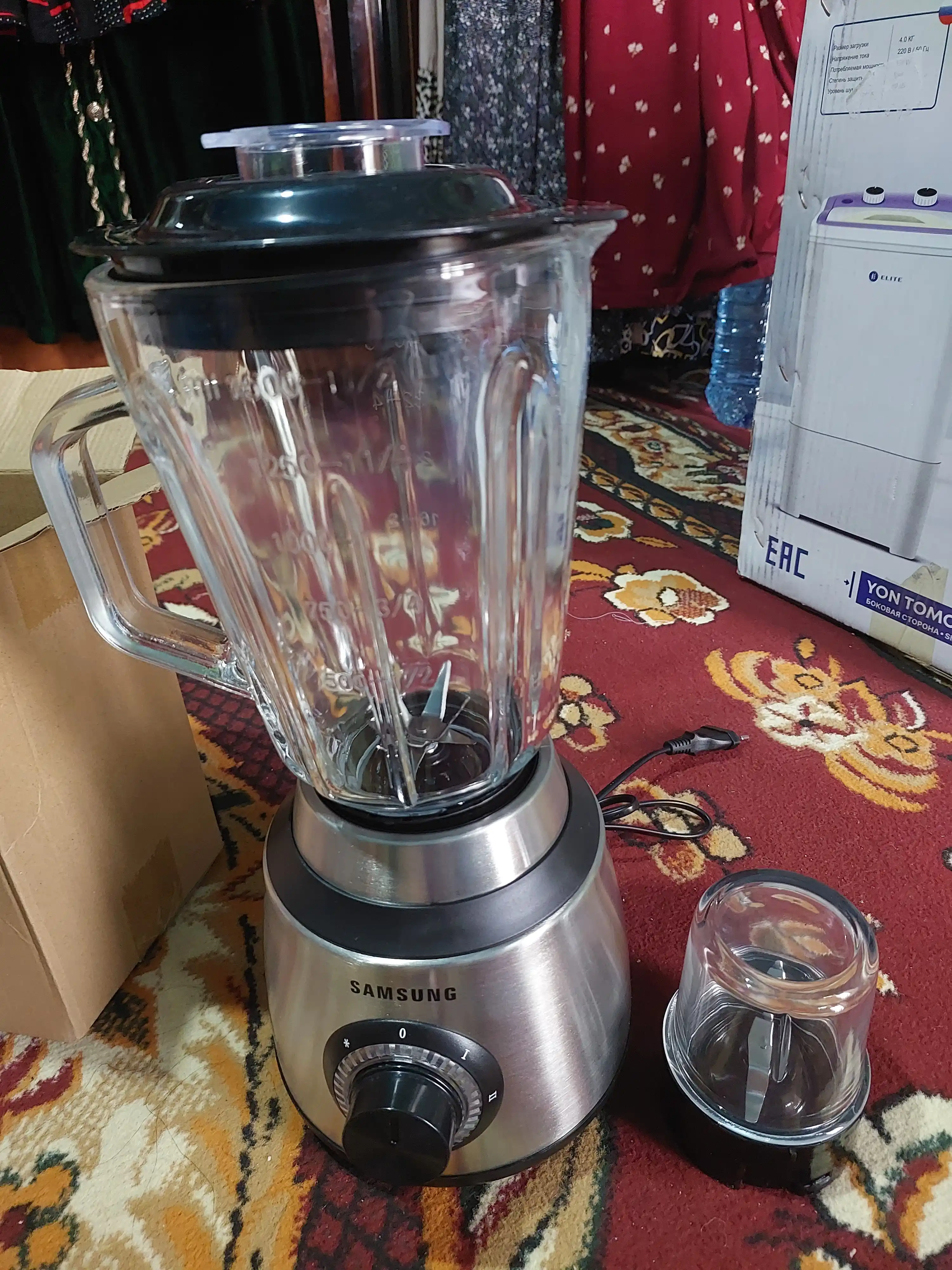 Blender maydalagich Samsung SN-988, 2 tasi 1 da, blendr
