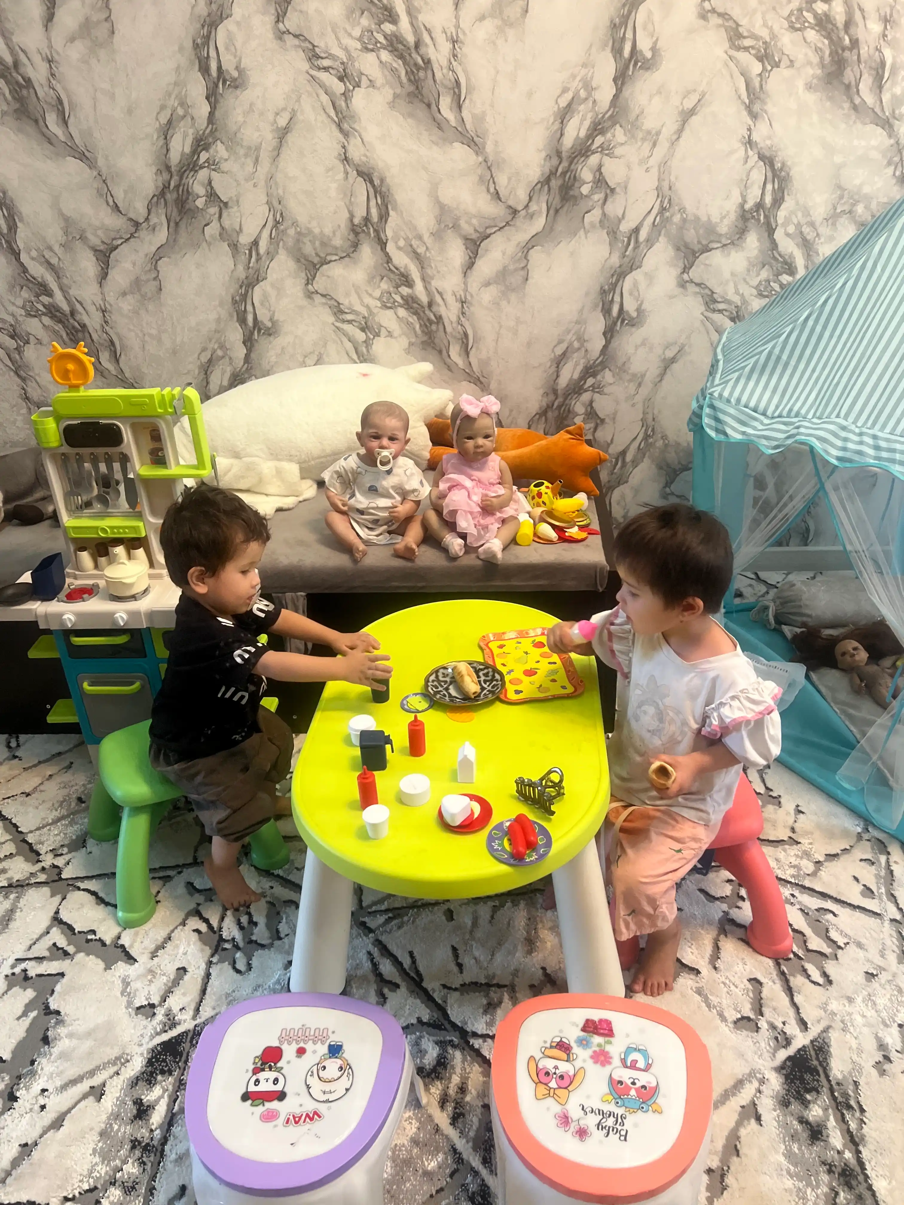 3D Haqiqiy qo'g'irchoq, qizlar uchun silikon, jonli ko'rinishda 55 sm