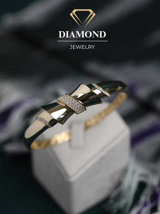 Ayollar uchun oltin braslet, bilaguzuk, 585 namuna, 13.73 gr, D33B model, DIAMOND GOLD