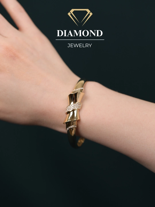 Ayollar uchun oltin braslet, bilaguzuk, 585 namuna, 13.73 gr, D33B model, DIAMOND GOLD