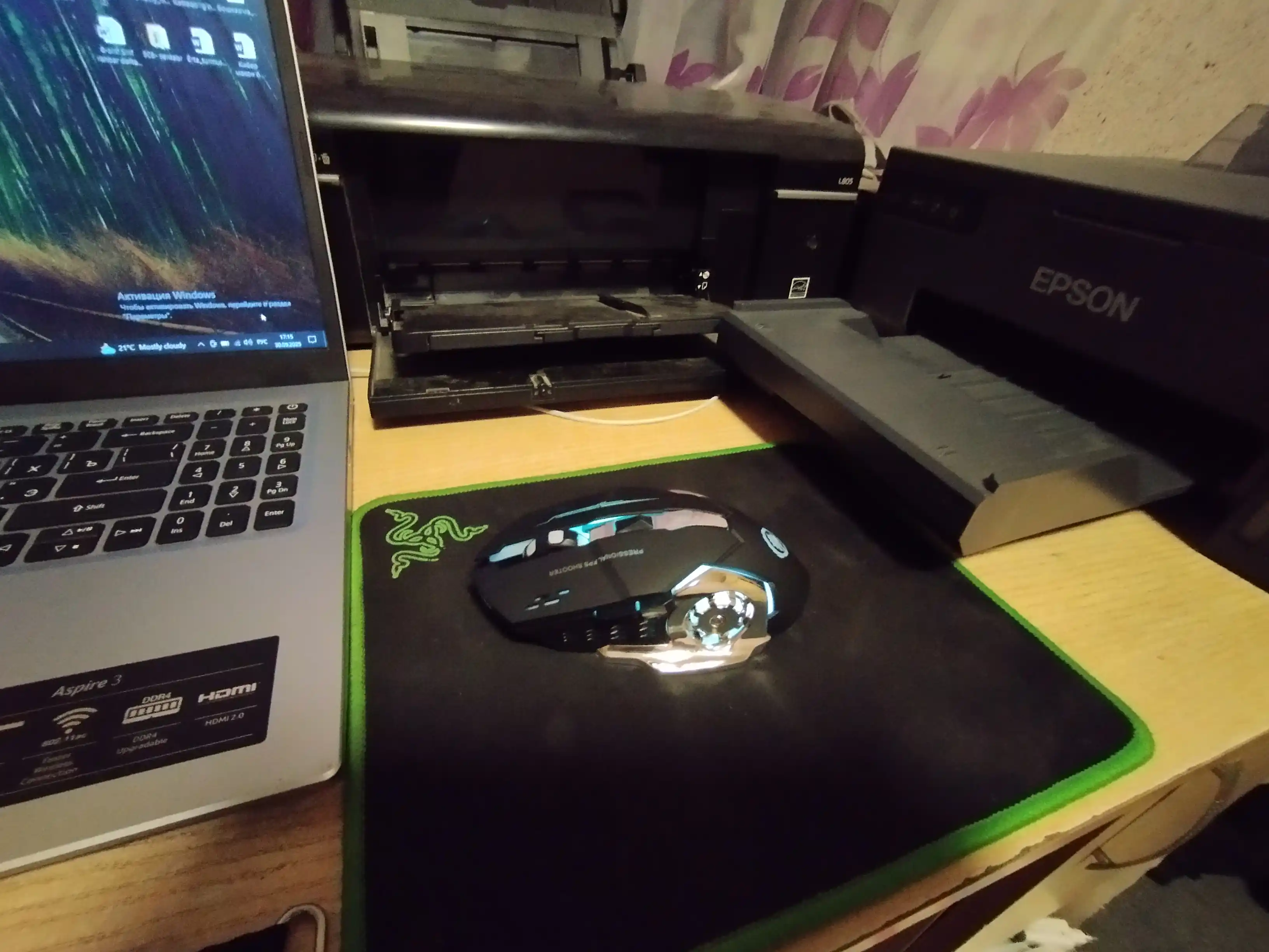 Shovqinsiz, Simsiz o‘yin sichqoncha, iMICE 5 xil model, DPI 12800, RGB, tugmalar 8 tagacha
