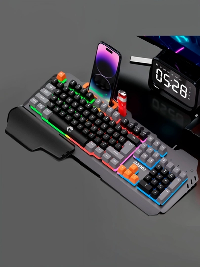 Игровая клавиатура и мышь t-Wolf k16 /t16, в черно-белом — FULL07-T16K16-ЧЕРН
