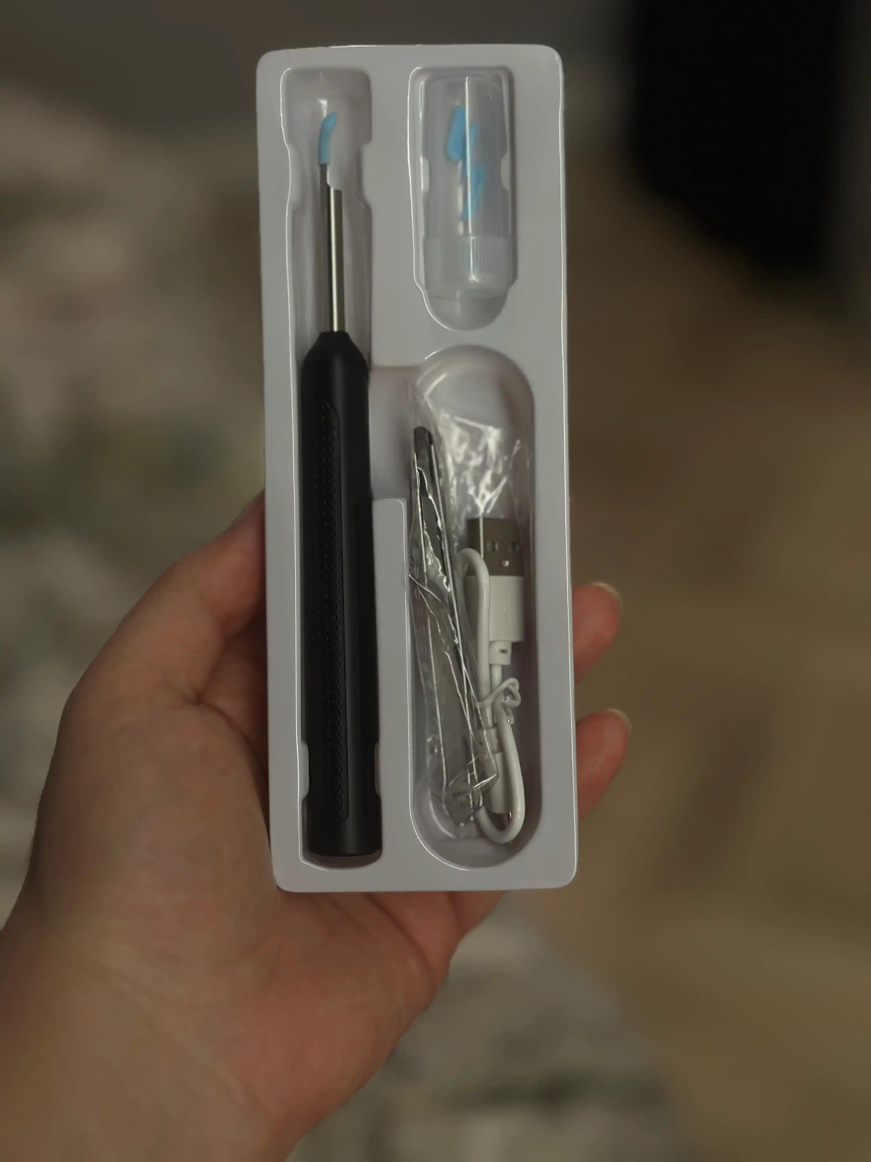 LED quloq kirini olib tashlash, simsiz quloq kamerasi Ultra HD, otoskop vizual 10-to'plam