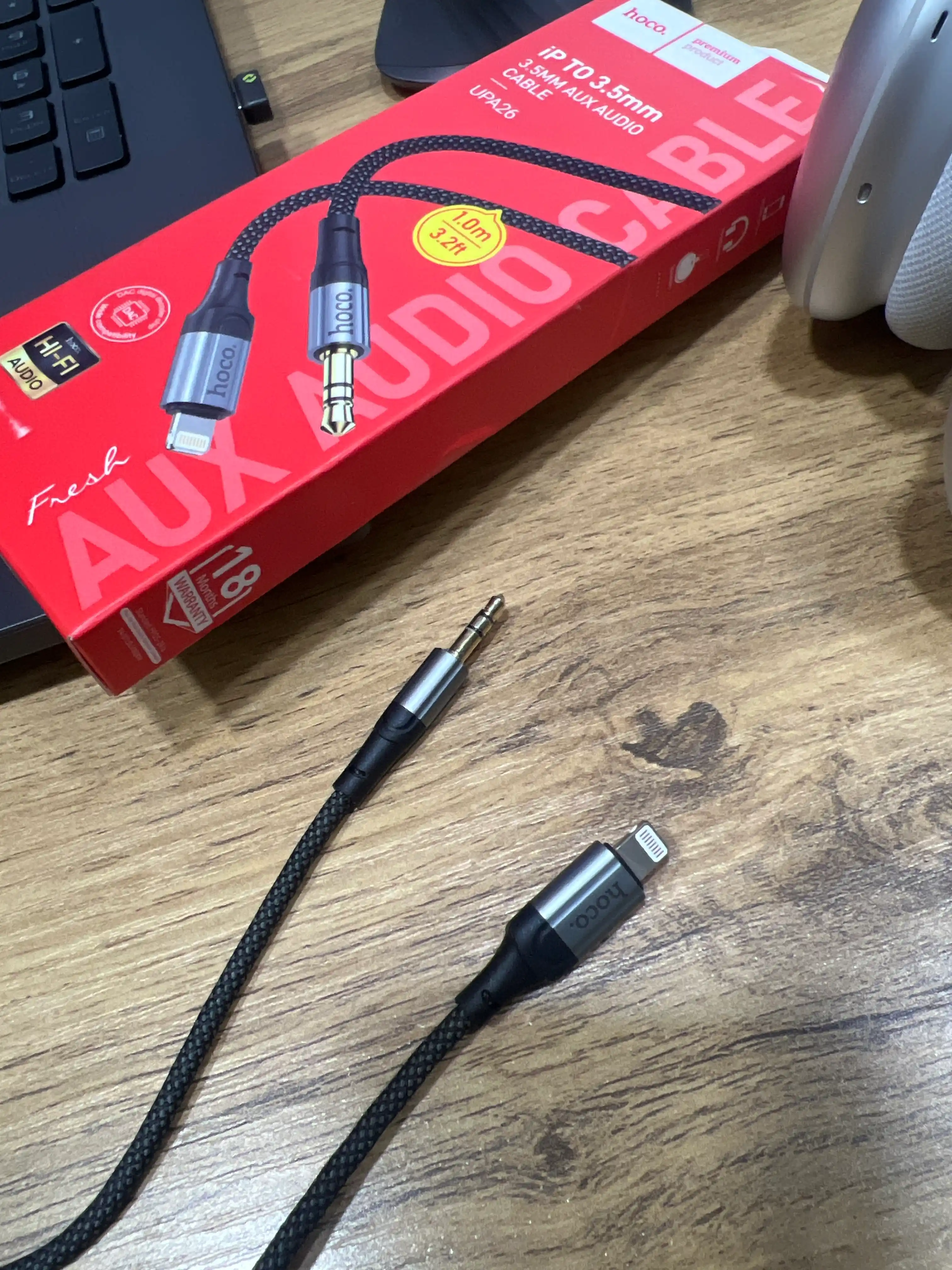Аудиокабель для аудио кабель для iPhone Type-C AUX, USB шнур для зарядки, HOCO аудиокабель