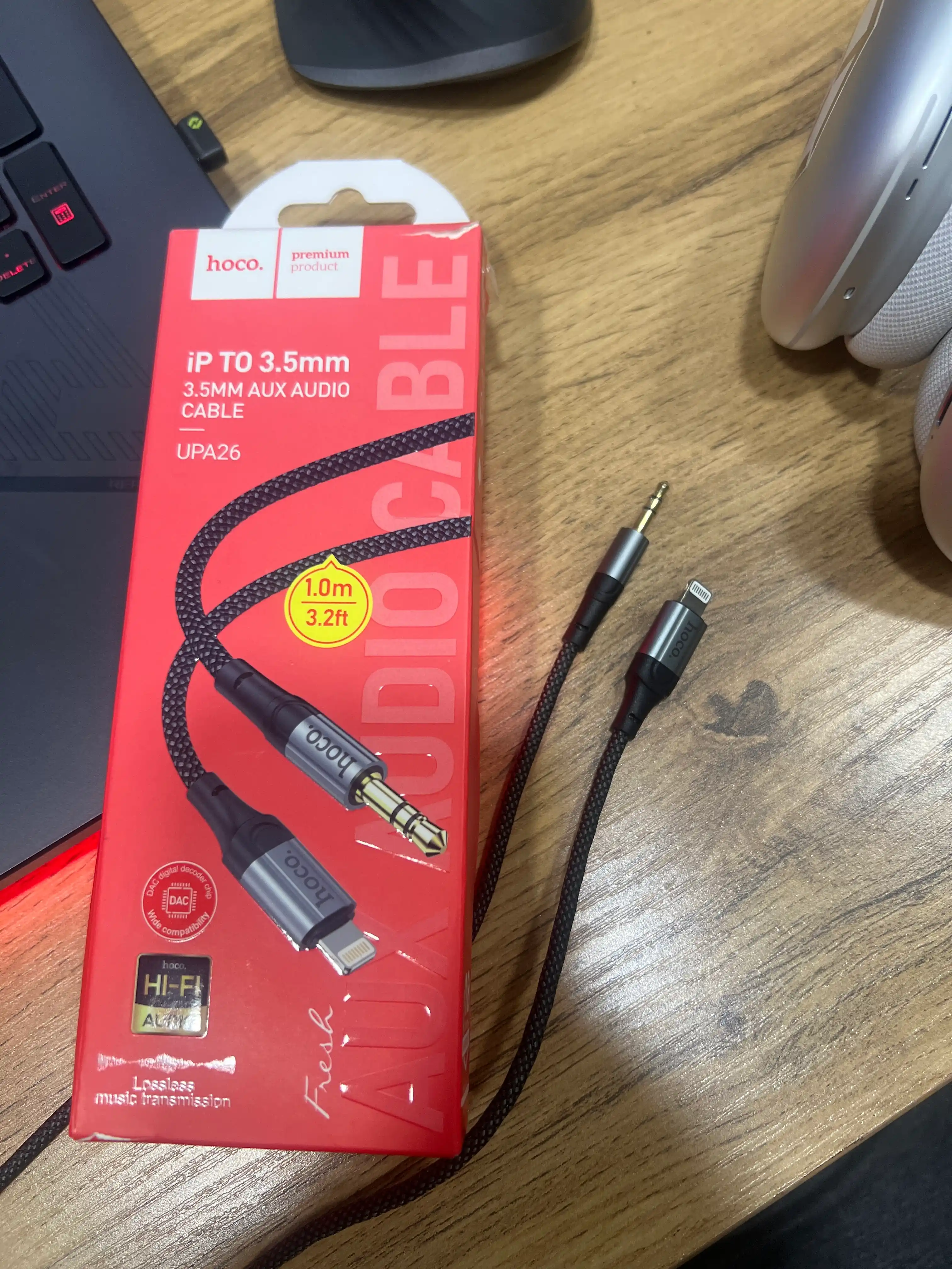 Аудиокабель для аудио кабель для iPhone Type-C AUX, USB шнур для зарядки, HOCO аудиокабель