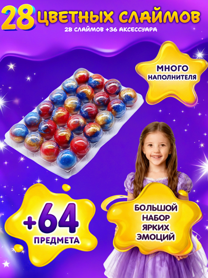 Детский набор слаймов Slime Kit, для творчества, опытов и экспериментов — IUU2-IU20029-АЛЫЙ