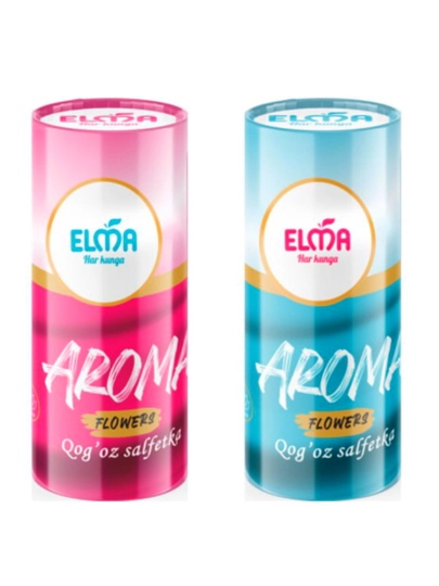 Elma Decor Qog‘oz salfetkalar tuba ichida, 40 dona, 3 qatlamli - 