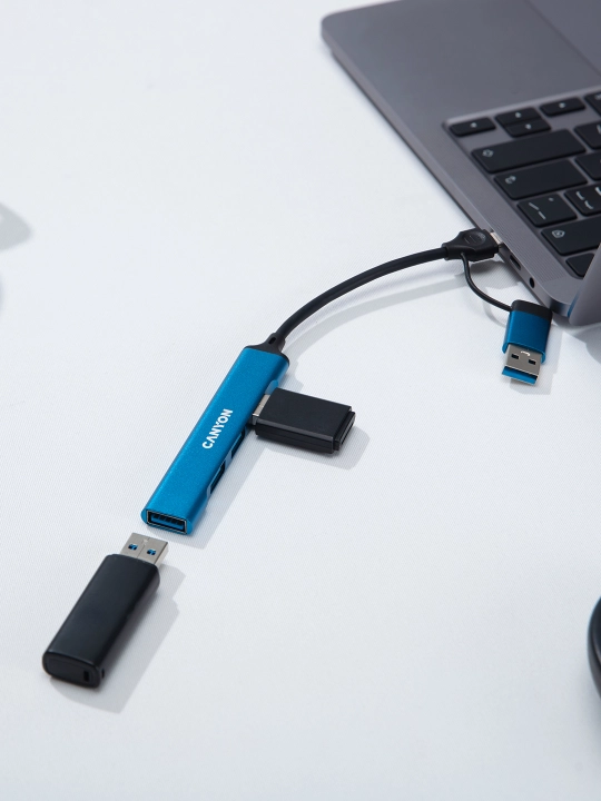USB hub adapter CANYON DS-02, 4 port USB-Type C