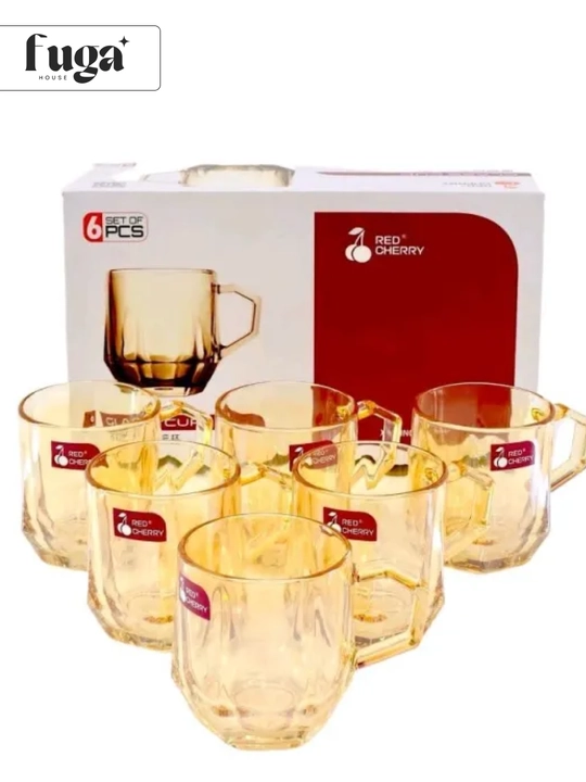 200 ml dan 6 dona shisha krujkalar, dastali choy to‘plami, sovg‘a qutisi