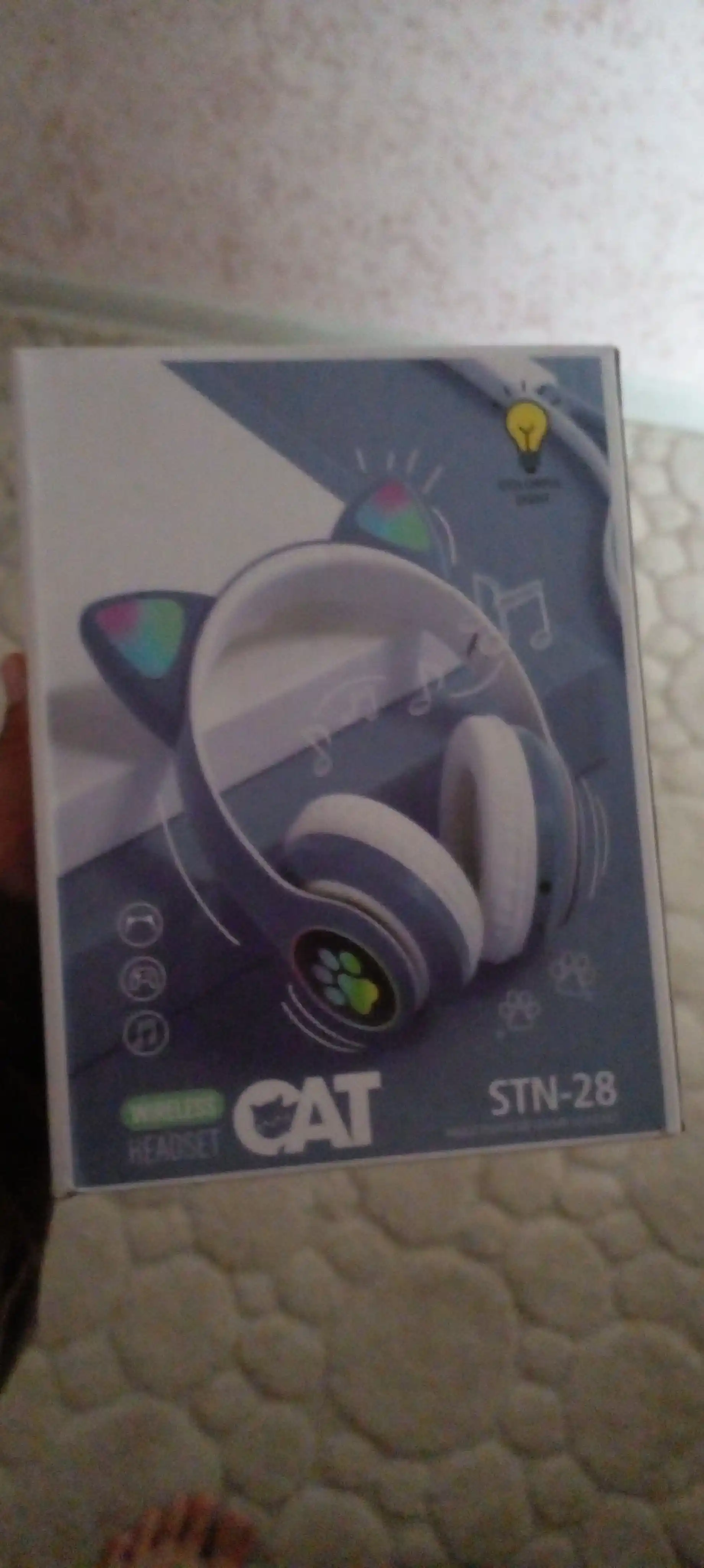 Mushuk quloqlari uchun simsiz quloqchinlar, yorqin mushuk quloqlari, Bluetooth