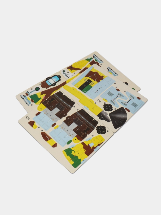 3D Puzzle  konstruktori — hajmli karton puzzle, bolalar uchun rivojlantiruvchi o‘yin