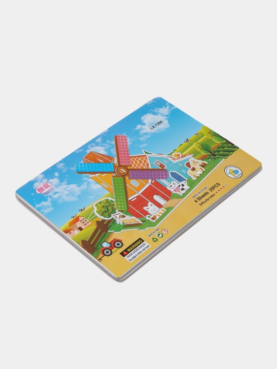 3D Puzzle  konstruktori — hajmli karton puzzle, bolalar uchun rivojlantiruvchi o‘yin