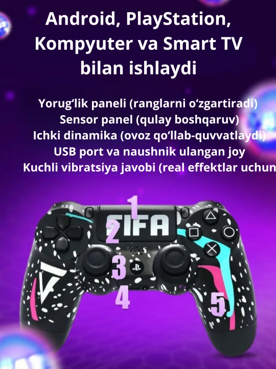 Har bir geymer uchun PS4 o‘yin geympadi - DualShock 4