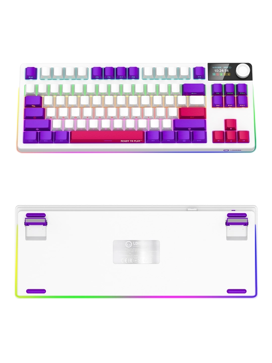 Gaming mexanik klaviatura Lorgar KBP70TKLW, ENG, RGB yoritgichli bilan